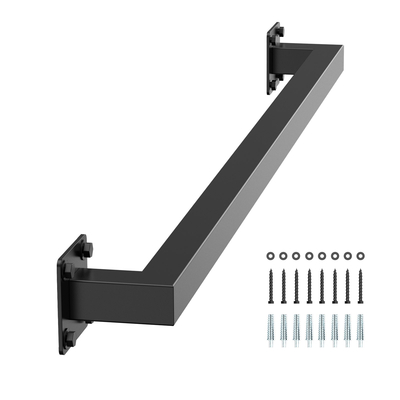 VEVOR Επιτοίχια Κουπαστή Σκάλας 1215mm Μαύρο Σιδερένιο, Τετράγωνο Σωλήνα Φορτίο 113kg