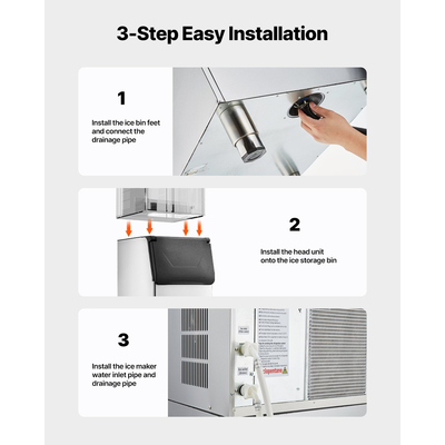 Κάδος αποθήκευσης πάγου VEVOR Επαγγελματικός κάδος αποθήκευσης πάγου χωρητικότητας 300 λιβρών