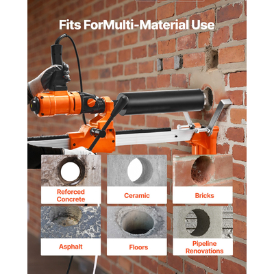 VEVOR Διαμαντοτρύπανο Χειρός και Σταθερός Διατρητικός Πύργος Σκυροδέματος 8 ιντσών