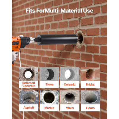 VEVOR Τρυπάνι με διαμαντένιο πυρήνα, φορητό τρυπάνι σκυροδέματος με πυρήνα 6,3 ιντσών 2000W