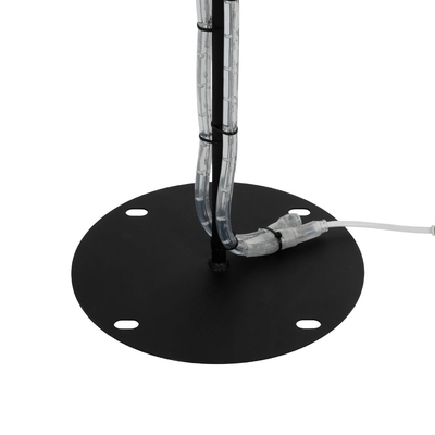 GLOBOSTAR® XMAS-CROWN-BIG Χριστουγεννιάτικο Διακοσμητικό Φωτιστικό LED 27.3W 1092lm 360° AC 220-240V Αδιάβροχο IP65 Θερμό Λευκό 2700K  - Μαύρο & Διάφανο - Μ88 x Π25 x Υ136cm - 2 Χρόνια Εγγύηση