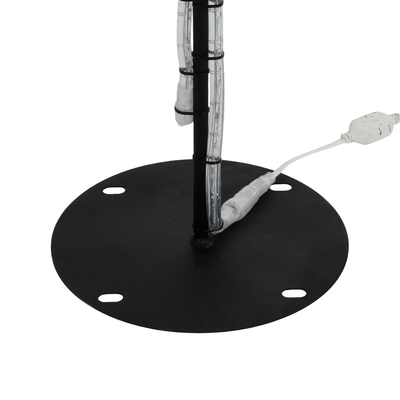 GLOBOSTAR® XMAS-CROWN-SMALL Χριστουγεννιάτικο Διακοσμητικό Φωτιστικό LED 15,6W 624lm 360° AC 220-240V Αδιάβροχο IP65 Θερμό Λευκό 2700K - Μαύρο & Διάφανο - M73 x Π25 x Υ106cm - 2 Χρόνια Εγγύηση