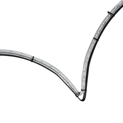 GLOBOSTAR® XMAS-HEART Χριστουγεννιάτικο Διακοσμητικό Φωτιστικό LED 19,5W 780lm 360° AC 220-240V Αδιάβροχο IP65 Θερμό Λευκό 2700K  - Μαύρο & Διάφανο - M100 x Π25 x Υ157cm - 2 Χρόνια Εγγύηση