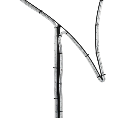 GLOBOSTAR® XMAS-HEART Χριστουγεννιάτικο Διακοσμητικό Φωτιστικό LED 19,5W 780lm 360° AC 220-240V Αδιάβροχο IP65 Θερμό Λευκό 2700K  - Μαύρο & Διάφανο - M100 x Π25 x Υ157cm - 2 Χρόνια Εγγύηση