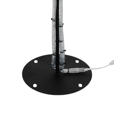 GLOBOSTAR® XMAS-HEART Χριστουγεννιάτικο Διακοσμητικό Φωτιστικό LED 19,5W 780lm 360° AC 220-240V Αδιάβροχο IP65 Θερμό Λευκό 2700K  - Μαύρο & Διάφανο - M100 x Π25 x Υ157cm - 2 Χρόνια Εγγύηση