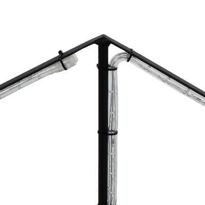 GLOBOSTAR® XMAS-STAR-SMALL Χριστουγεννιάτικο Διακοσμητικό Φωτιστικό LED 15,6W 624lm 360° AC 220-240V Αδιάβροχο IP65 Θερμό Λευκό 2700K   - Μαύρο & Διάφανο - M97 x Π25 x Υ107cm - 2 Χρόνια Εγγύηση