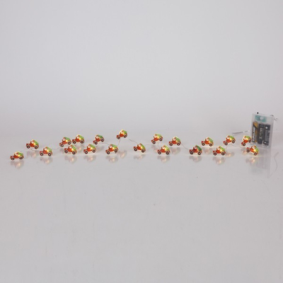 ΣΕΙΡΑ, 20 MINI LED, ΑΓΙΟΣ ΒΑΣΙΛΗΣ ΜΕ AMAΞΙ, ΜΠΑΤΑΡΙΑΣ 3xAA, ΧΡΟΝΟΔΙΑΚΟΠΤΗ, ΑΣΗΜΙ ΧΑΛΚΙΝΟ ΚΑΛΩΔΙΟ, ΘΕΡΜΟ ΛΕΥΚΟ LED, ΑΝΑ 10cm, ΠΡΟΕΚΤΑΣΗ ΠΑΡΟΧΗΣ 30cm, IP20