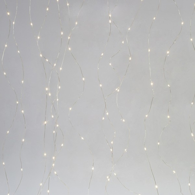 ΚΟΥΡΤΙΝΑ, 400 MINI LED, ΜΕΤΑΣΧΗΜΑΤΙΣΤΗ, ΑΣΗΜΙ ΧΑΛΚΙΝΟ ΚΑΛΩΔΙΟ, ΘΕΡΜΟ ΛΕΥΚΟ LED, (H200 x W190cm, 16 LINES x 25 LED), ΠΡΟΕΚΤΑΣΗ ΠΑΡΟΧΗΣ 5m, IP44