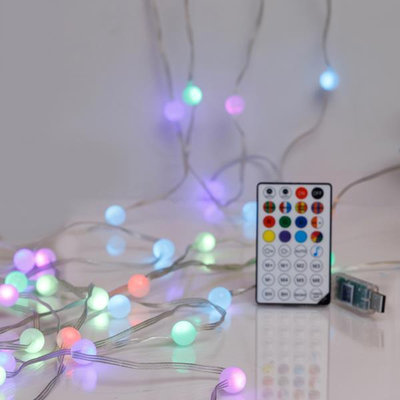 ΣΕΙΡΑ, 100 SMART MINI LED, ΛΕΥΚΕΣ ΜΠΑΛΙΤΣΕΣ 1,5cm, USB, ΔΙΑΧΕΙΡΙΣΗ ΠΡΟΓΡΑΜΜΑΤΟΣ ΜΕ ΕΦΑΡΜΟΓΗ, ΤΗΛΕΧΕΙΡΙΣΤΗΡΙΟ, ΔΙΑΦΑΝΟ ΠΛΑΚΕ ΧΑΛΚΙΝΟ ΚΑΛΩΔΙΟ, RGB LED, ANA 15cm, ΠΡΟΕΚΤΑΣΗ ΠΑΡΟΧΗΣ 3m, IP20 (roll pack)