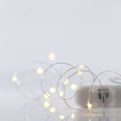 ΣΕΙΡΑ, 12 MINI LED, ΜΠΑΤΑΡΙΑΣ 2xCR2032, ΑΣΗΜΙ ΧΑΛΚΙΝΟ ΚΑΛΩΔΙΟ, ΘΕΡΜΟ ΛΕΥΚΟ LED, ANA 10cm, IP20