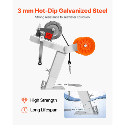 Βάση Βαρούλκου Ρυμούλκησης Σκάφους VEVOR με Ράουλο Βάση Βαρούλκου Σκάφους 544 kg