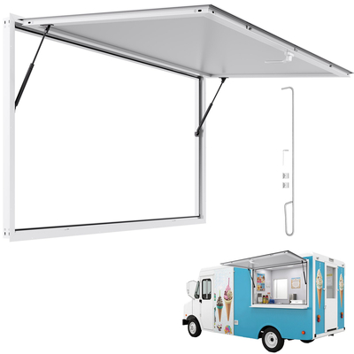 VEVOR 188x102 cm Στάθμη Παραλαβής με Παράθυρο, Φορτηγό Σέρβις Τροφίμων, Τέντα