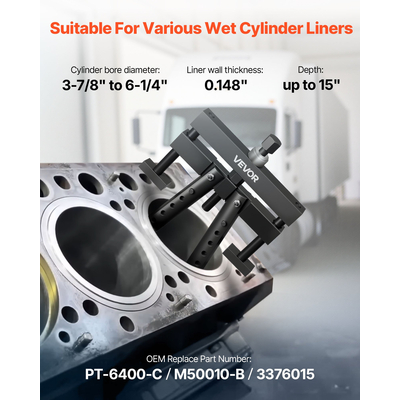 Εξολκέας επένδυσης κυλίνδρων VEVOR Universal Εξολκέας επένδυσης ντίζελ για Mack Cummins Cat