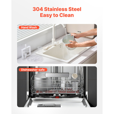 Αυτόματη παγωτομηχανή VEVOR 2 λίτρων με ενσωματωμένο συμπιεστή χωρίς προκατάψυξη