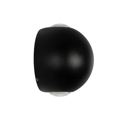 GLOBOSTAR® VEGA 60672 Μοντέρνο Φωτιστικό Τοίχου - Απλίκα LED 6W 750lm 30° AC 220-240V Αδιάβροχο IP65 Θερμό Λευκό 2700K - Bridgelux COB Chip & TÜV SÜD Driver - Μαύρο Ματ - Μ10 x Π7.5 x Υ10cm - 5 Χρόνια Εγγύηση