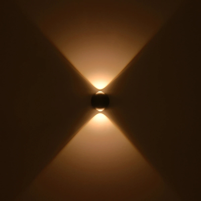 GLOBOSTAR® VEGA 60672 Μοντέρνο Φωτιστικό Τοίχου - Απλίκα LED 6W 750lm 30° AC 220-240V Αδιάβροχο IP65 Θερμό Λευκό 2700K - Bridgelux COB Chip & TÜV SÜD Driver - Μαύρο Ματ - Μ10 x Π7.5 x Υ10cm - 5 Χρόνια Εγγύηση