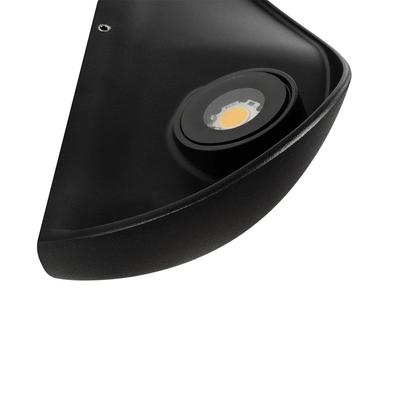 GLOBOSTAR® SELENE 60674 Μοντέρνο Φωτιστικό Τοίχου - Απλίκα LED 5W 625lm 90° AC 220-240V Αδιάβροχο IP65 Θερμό Λευκό 2700K - Bridgelux COB Chip & TÜV SÜD Driver - Μαύρο Ματ - Μ20 x Π9 x Υ12cm - 5 Χρόνια Εγγύηση