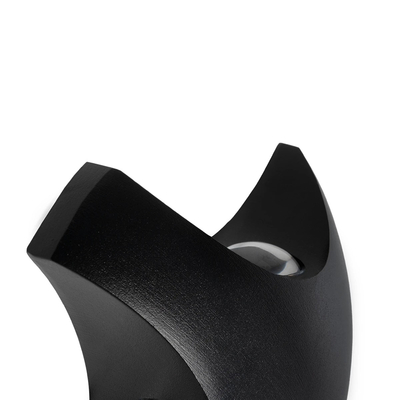 GLOBOSTAR® SPARK 60683 Μοντέρνο Φωτιστικό Τοίχου - Απλίκα LED 8W 1000lm 30° AC 220-240V Αδιάβροχο IP65 Θερμό Λευκό 2700K - CREE XPE Chip & TÜV SÜD Driver - Μαύρο Ματ - Μ14.5 x Π5 x Υ14.5cm - 5 Χρόνια Εγγύηση