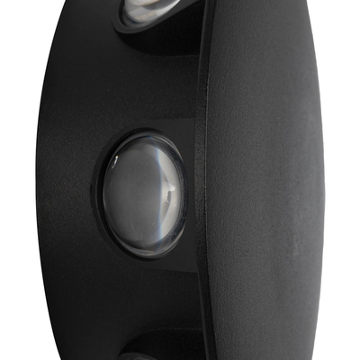 GLOBOSTAR® SOL 60796 Μοντέρνο Φωτιστικό Τοίχου - Απλίκα LED 16W 2000lm 30° AC 220-240V Αδιάβροχο IP65 Θερμό Λευκό 2700K - CREE XPE Chip & TÜV SÜD Driver - Μαύρο Ματ - Μ16 x Π5.5 x Υ16cm - 5 Χρόνια Εγγύηση