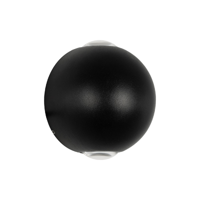 GLOBOSTAR® VEGA 60672 Μοντέρνο Φωτιστικό Τοίχου - Απλίκα LED 6W 750lm 30° AC 220-240V Αδιάβροχο IP65 Θερμό Λευκό 2700K - Bridgelux COB Chip & TÜV SÜD Driver - Μαύρο Ματ - Μ10 x Π7.5 x Υ10cm - 5 Χρόνια Εγγύηση