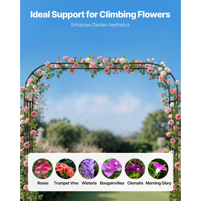 Μεταλλική Αψίδα Κήπου VEVOR 94,5 x 98,5 x 15,8 ίντσες, Πλέγμα για Αναρριχώμενα Φυτά