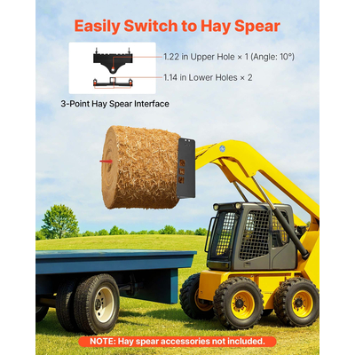 Πλαίσιο παλέτας VEVOR 45 ιντσών με δέκτη ρυμούλκησης και μανίκια λόγχης