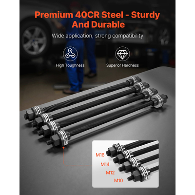 Σετ μανίκιων έλξης και πίεσης VEVOR, σετ εργαλείων αφαίρεσης ρουλεμάν δακτυλίου, 36 τεμάχια