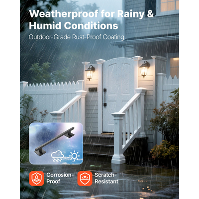 Λαβή πόρτας αχυρώνα VEVOR 12,6 ιντσών, ρουστίκ, βαρέως τύπου, λαβή έλξης για πύλη κήπου