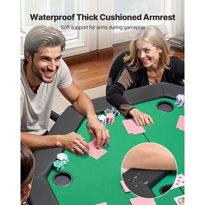 Πτυσσόμενο τραπέζι πόκερ VEVOR 1220 mm Πτυσσόμενο τραπέζι καζίνο Texas Holdem για 8 παίκτες