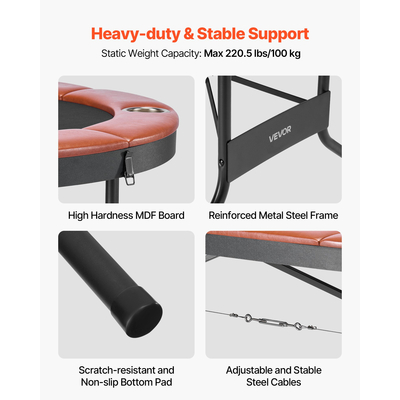 Πτυσσόμενο τραπέζι πόκερ VEVOR 1828,8 mm Πτυσσόμενο τραπέζι καζίνο Texas Holdem για 8 παίκτες