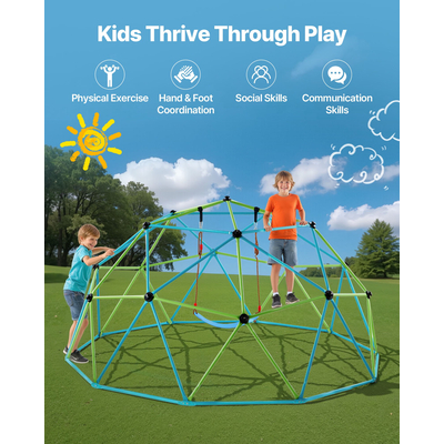 VEVOR Γυμναστήριο Αναρρίχησης με Θόλο 10FT με Γεωμετρικό Θόλο και Αιώρα