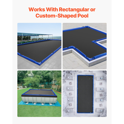 VEVOR 26 Gauge Χειμερινό κάλυμμα πισίνας, γωνιακές σακούλες νερού, 4 τεμάχια, 22,4 x 22,2 ίντσες, ανθεκτικό
