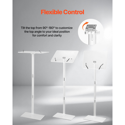 Βάση VEVOR 43 ιντσών από ακρυλικό αναλόγιο με ρυθμιζόμενες γωνίες και μεταλλική βάση