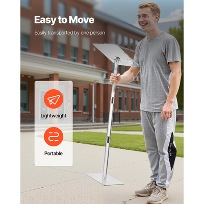 Βάση VEVOR 43 ιντσών από ακρυλικό αναλόγιο με ρυθμιζόμενες γωνίες και μεταλλική βάση