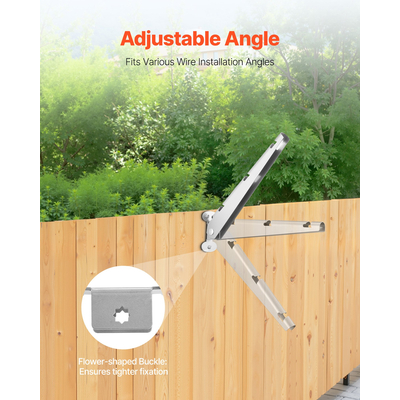 VEVOR Βραχίονας Συρματοπλέγματος 10 τεμαχίων, Προέκταση Ύψους Στύλου Φράχτη 12,2 ιντσών, Επιφανειακή Τοποθέτηση