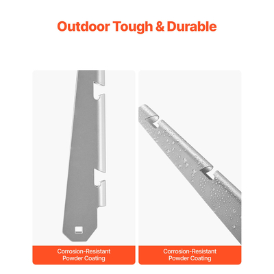 VEVOR Βραχίονας Συρματοπλέγματος 10 τεμαχίων, Προέκταση Ύψους Στύλου Φράχτη 12,2 ιντσών, Επιφανειακή Τοποθέτηση