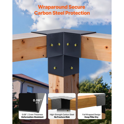 Κιτ εσωτερικών στηριγμάτων πέργκολας VEVOR 4x4 ιντσών, 3,5x3,5 3 & 4 θέσεων για κιόσκι