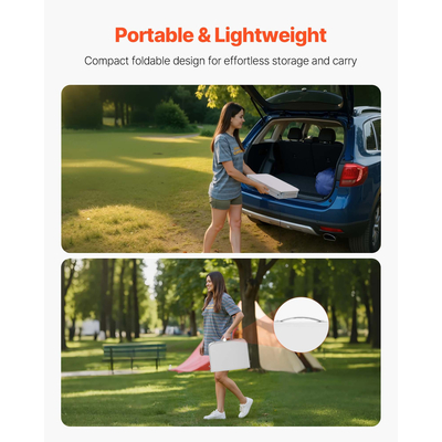 VEVOR 60cm Πτυσσόμενο Φορητό Τραπέζι Κάμπινγκ Τραπέζι Πικνίκ Αλουμινίου Εσωτερικού Χώρου