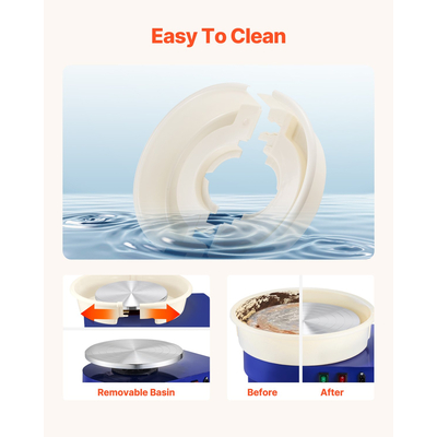 Τροχός κεραμικής VEVOR 35 cm Μηχανή κεραμικών τροχών 60-300RPM Ρυθμιζόμενη ταχύτητα μπλε