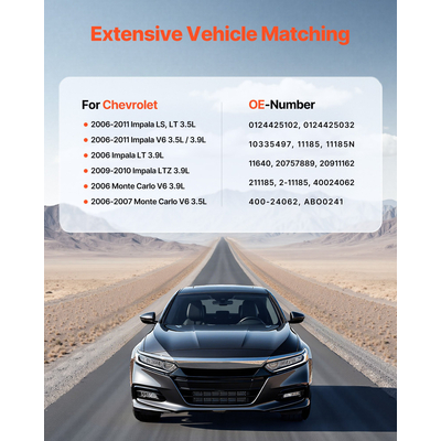 Δυναμό VEVOR για Chevy Impala LS LT 3.5L 06-11 Μόντε Κάρλο 06