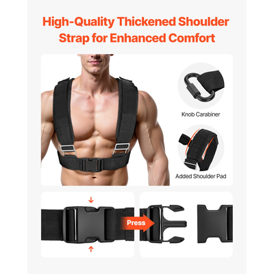 Έλκηθρο VEVOR με βάρη, έλξη, ώθηση, προπόνηση, γυμναστική, προπόνηση ενδυνάμωσης, πορτοκαλί