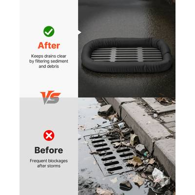 Κάλτσα φίλτρου ιζημάτων VEVOR 4 τεμάχια 5 ίντσες x 10 πόδια Προστασία αποχέτευσης ελέγχου διάβρωσης