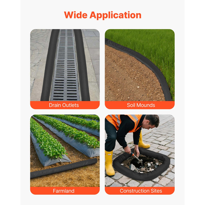 Κάλτσα φίλτρου ιζημάτων VEVOR 4 τεμάχια 5 ίντσες x 10 πόδια Προστασία αποχέτευσης ελέγχου διάβρωσης