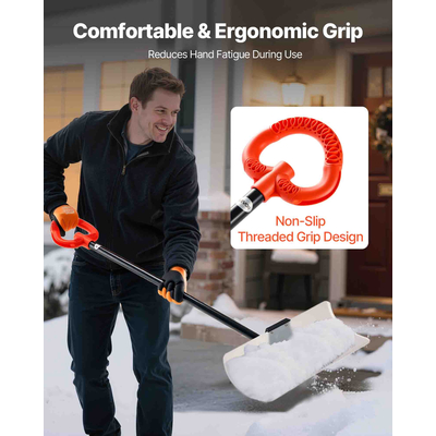 VEVOR Πλαστικό Φτυάρι Εκχιονισμού 24 ιντσών Βαρέως Τύπου Χειμερινό Εκχιονιστικό για Δρόμο