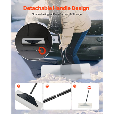 VEVOR Πλαστικό Φτυάρι Εκχιονισμού 24 ιντσών Βαρέως Τύπου Χειμερινό Εκχιονιστικό για Δρόμο