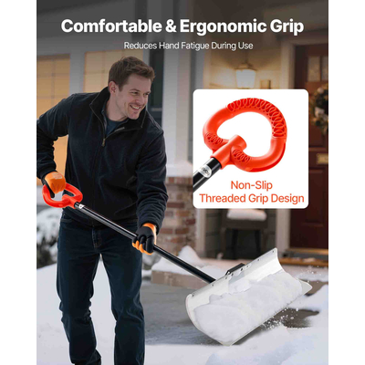 VEVOR Πλαστικό Φτυάρι Εκχιονισμού 30 ιντσών Βαρέως Τύπου Χειμερινό Εκχιονιστικό για Δρόμο