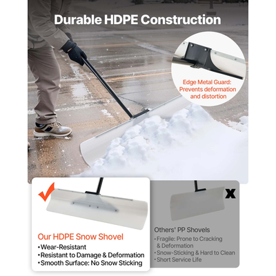 VEVOR Πλαστικό Φτυάρι Εκχιονισμού 36 ιντσών Βαρέως Τύπου Χειμερινό Εκχιονιστικό για Δρόμο