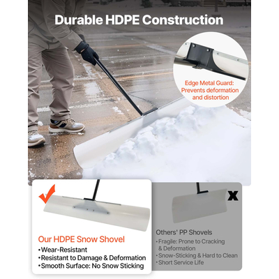 VEVOR Πλαστικό Φτυάρι Εκχιονισμού 48 ιντσών Βαρέως Τύπου Χειμερινό Εκχιονιστικό για Δρόμο