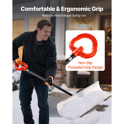 VEVOR Πλαστικό Φτυάρι Εκχιονισμού 48 ιντσών Βαρέως Τύπου Χειμερινό Εκχιονιστικό για Δρόμο