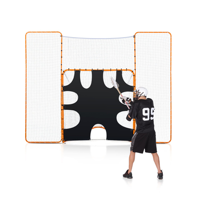 Δίχτυ τέρματος λακρός VEVOR 12x9 ft 3-σε-1 με εξοπλισμό ριμπάουντερ στόχου με πίσω στοπ